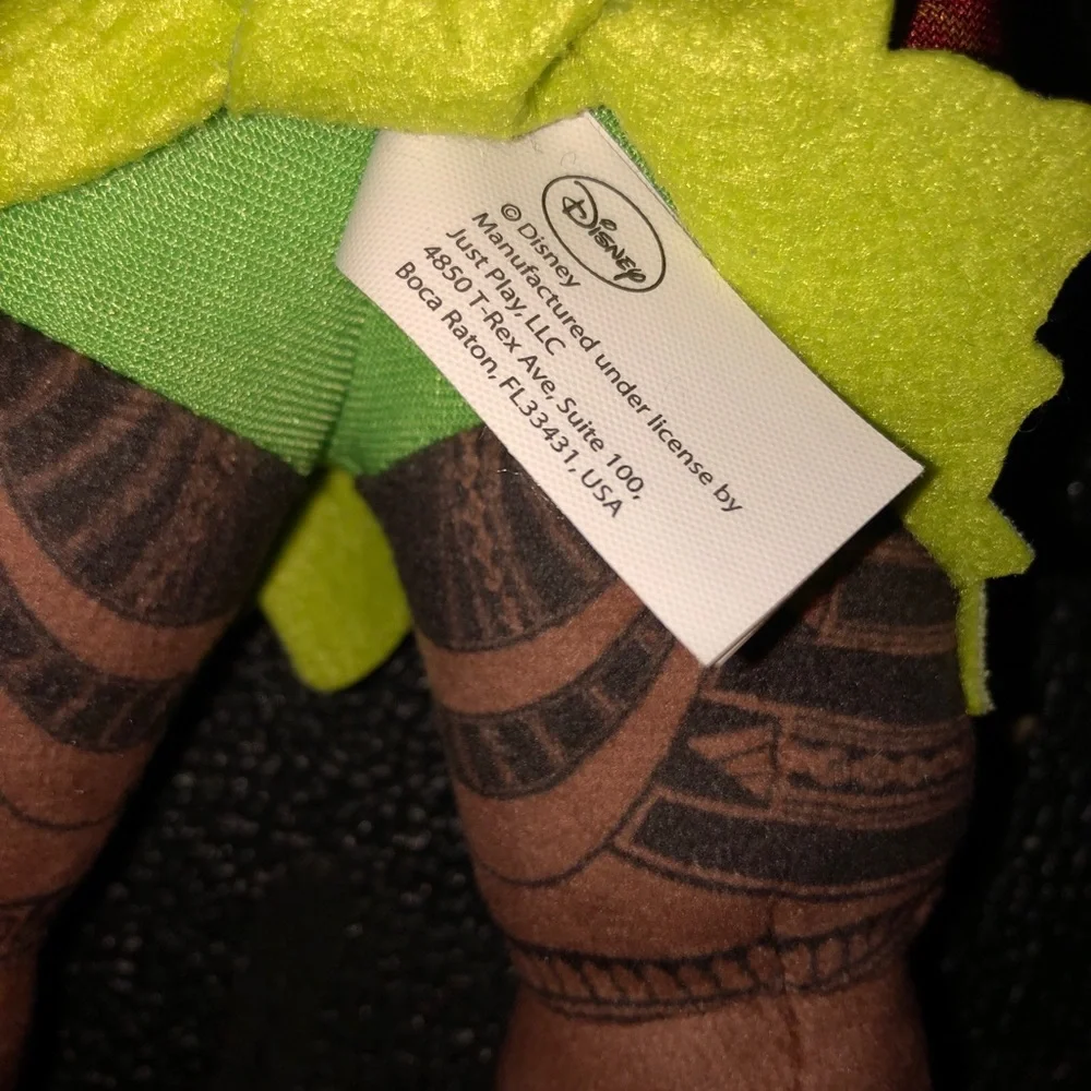 Disney Moana & Maui Plush Dolls Brown Green Pink